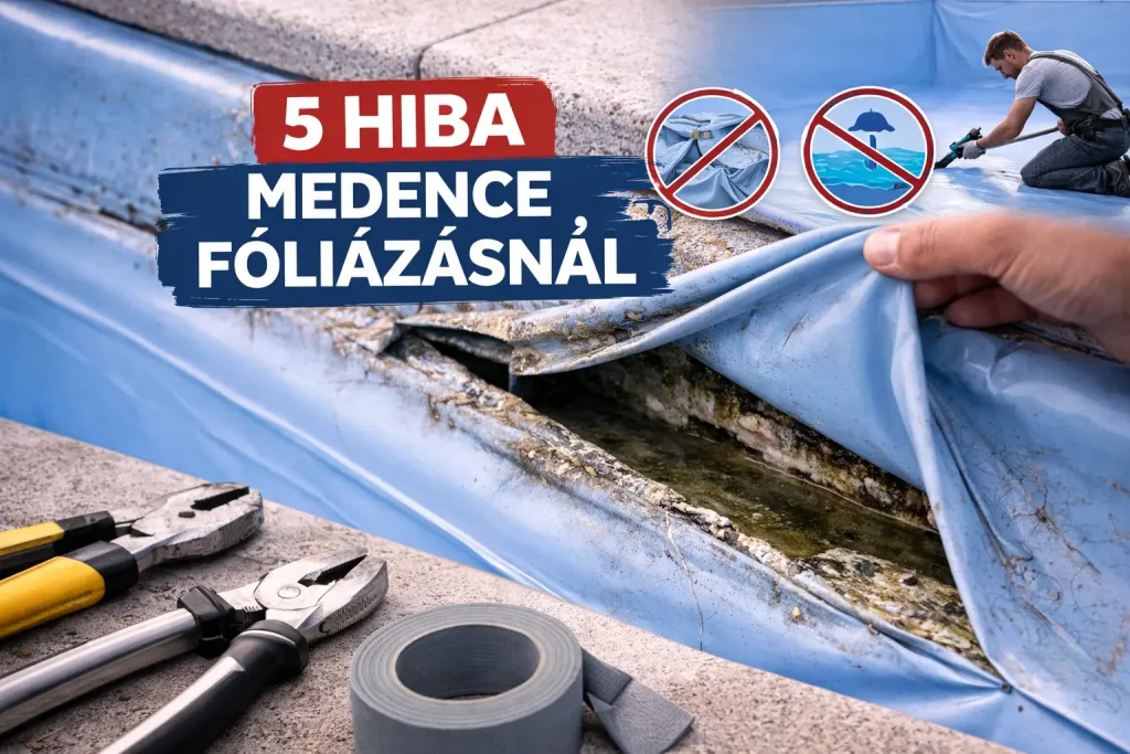 Medence fóliázás hibák – 5 gyakori hiba, amit kerülj el